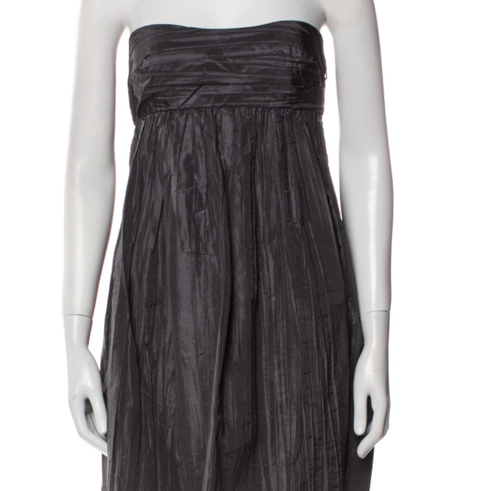 Calypso Elegant silk Black Strapless Dress